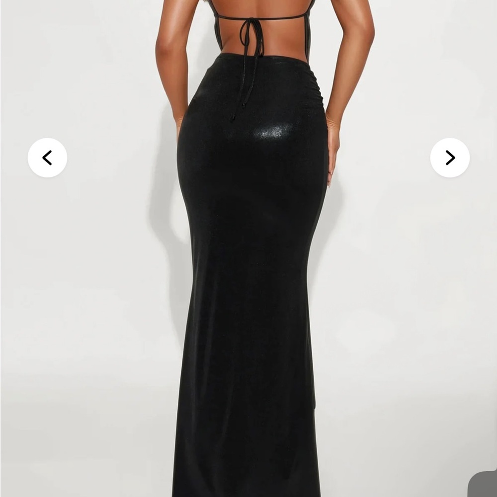 Black shiny slinky 2 piece
